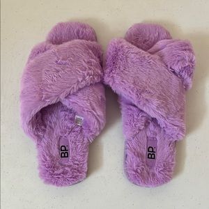 BP. Purple Fuzzy Slippers